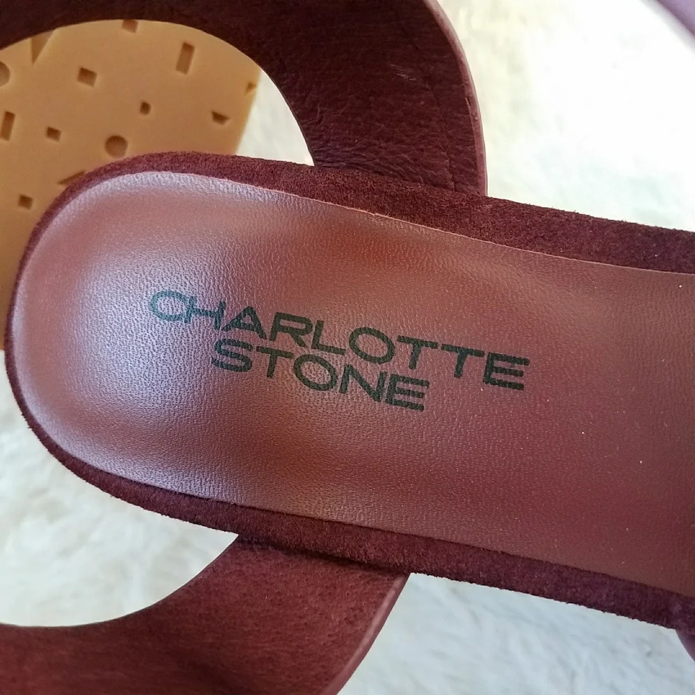 CHARLOTTE STONE Raf Sandals In Merlot - Picture 8 of 10